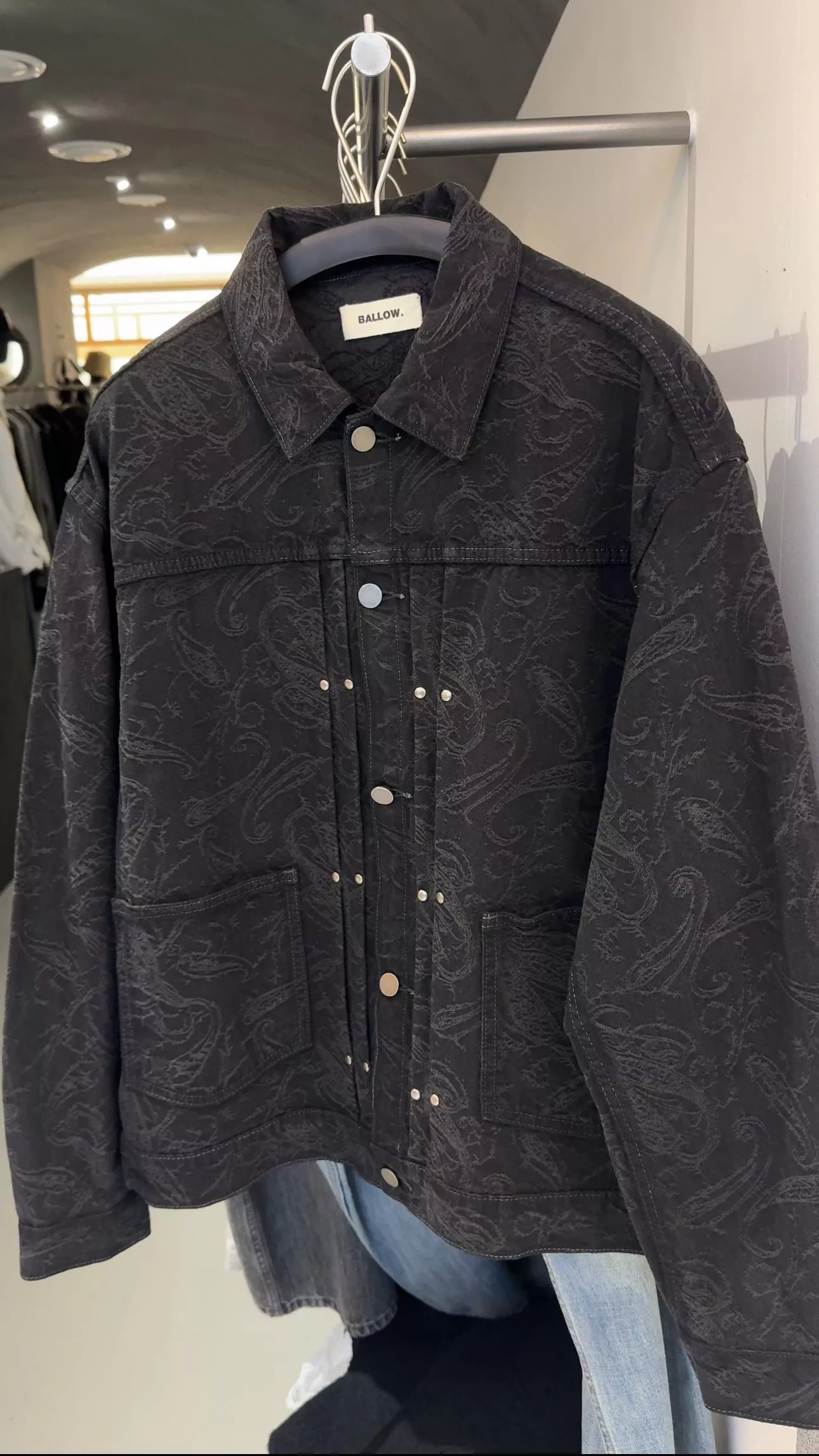 CH22_精品刺繡 提花鉚扣牛仔夾克