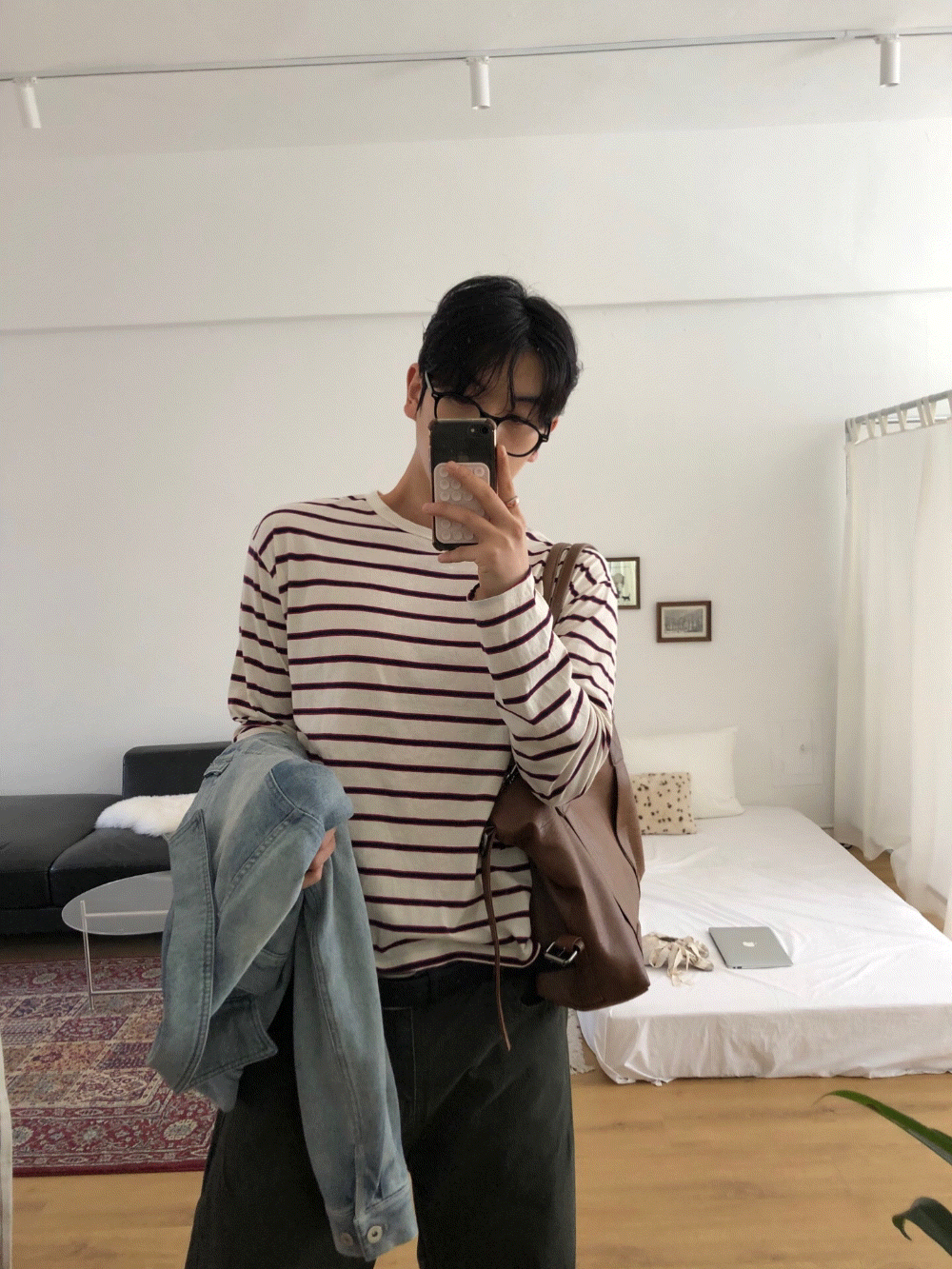 CK11_日系條紋 短板上衣