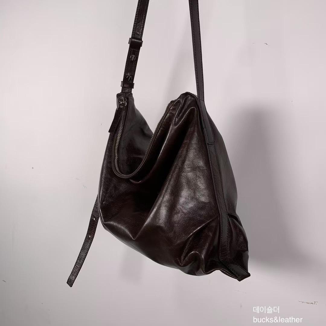 韓國bucks&leather 慵懶單肩斜垮包
