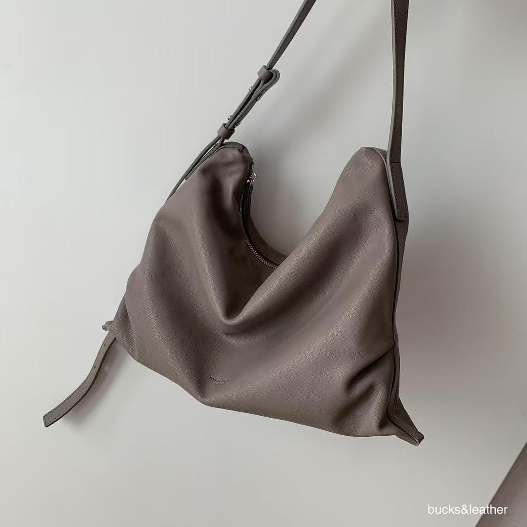 韓國bucks&leather 慵懶單肩斜垮包