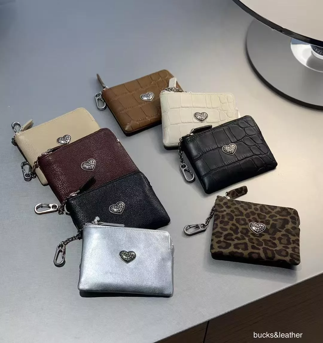 韓國bucks&leather 真皮掛鍊零錢包