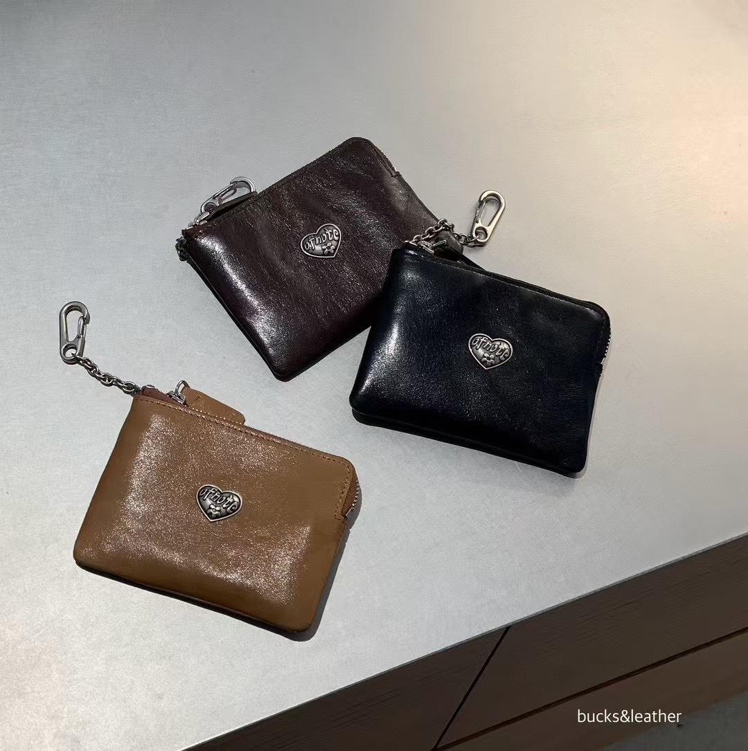 韓國bucks&leather 真皮掛鍊零錢包