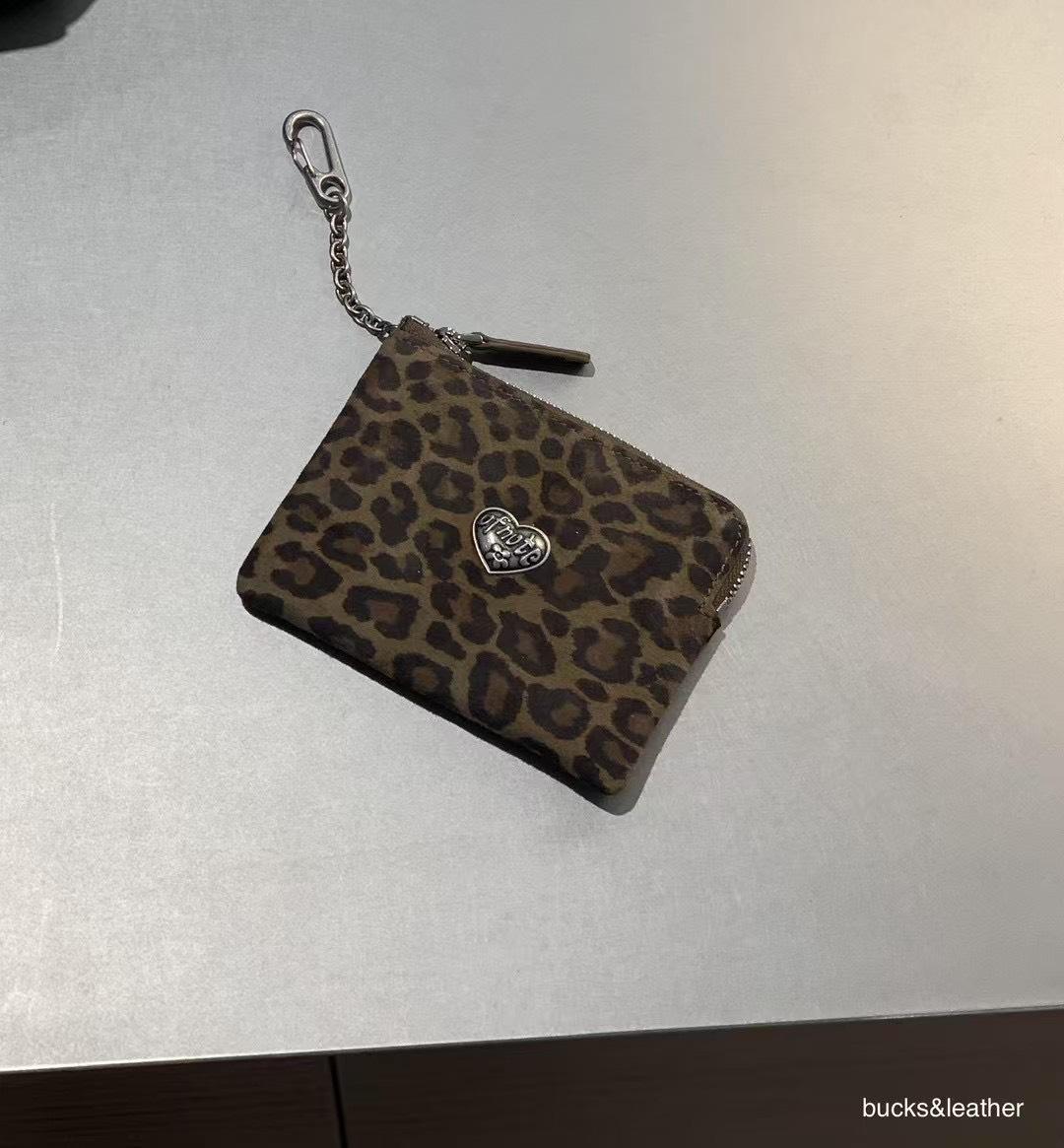 韓國bucks&leather 真皮掛鍊零錢包