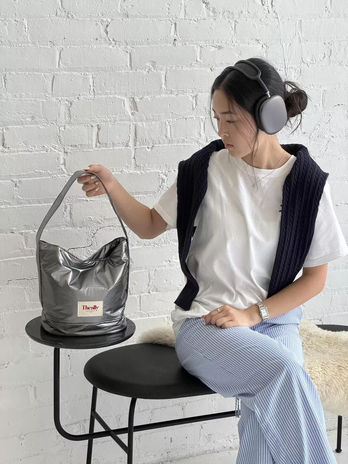 韓國小眾品牌theally 質感水桶包