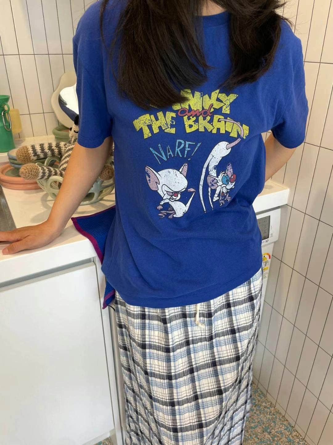 美式卡通塗鴉短袖t