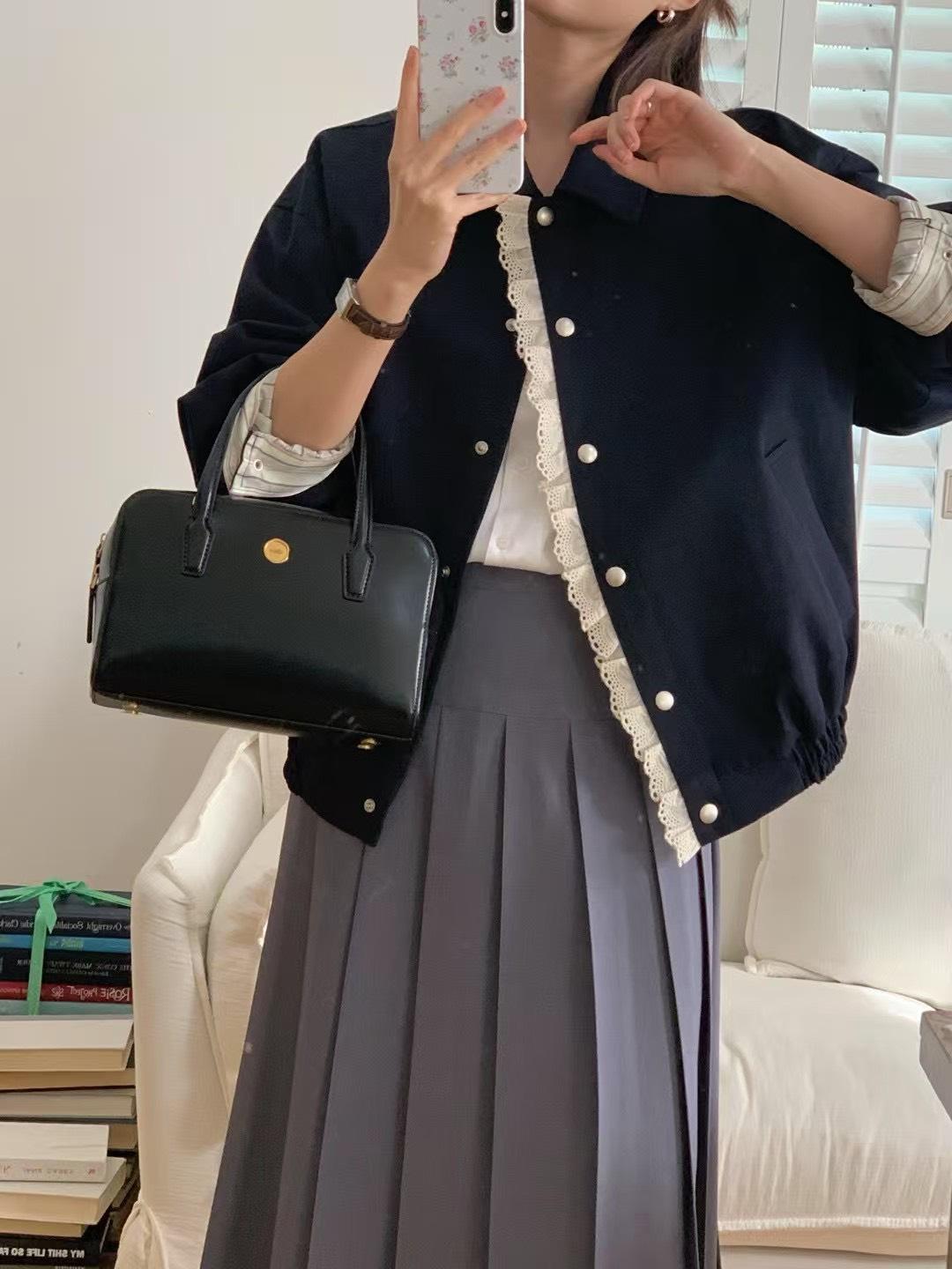 LEONIE高級純色波士頓包