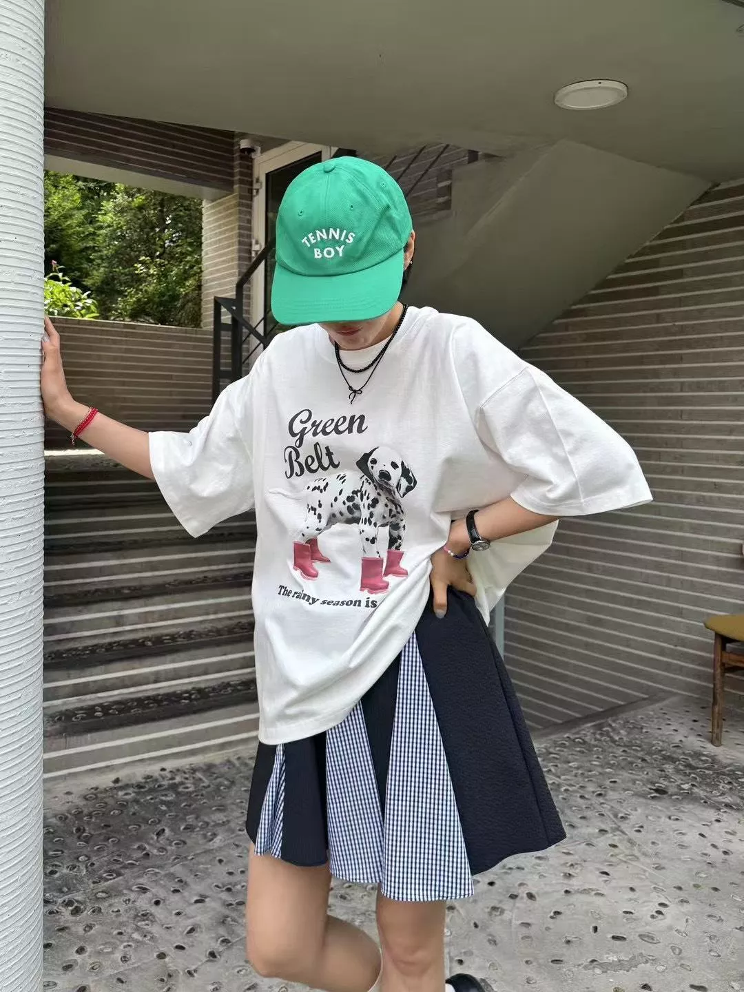梅雨季的小斑點狗短袖t