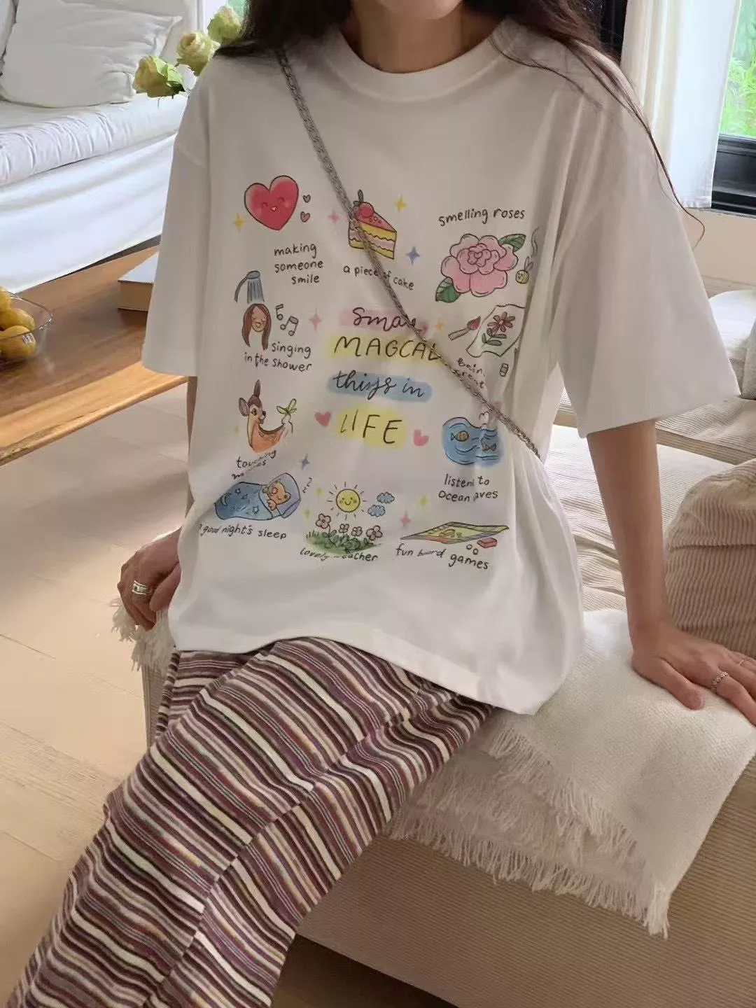 小美好手繪短袖t