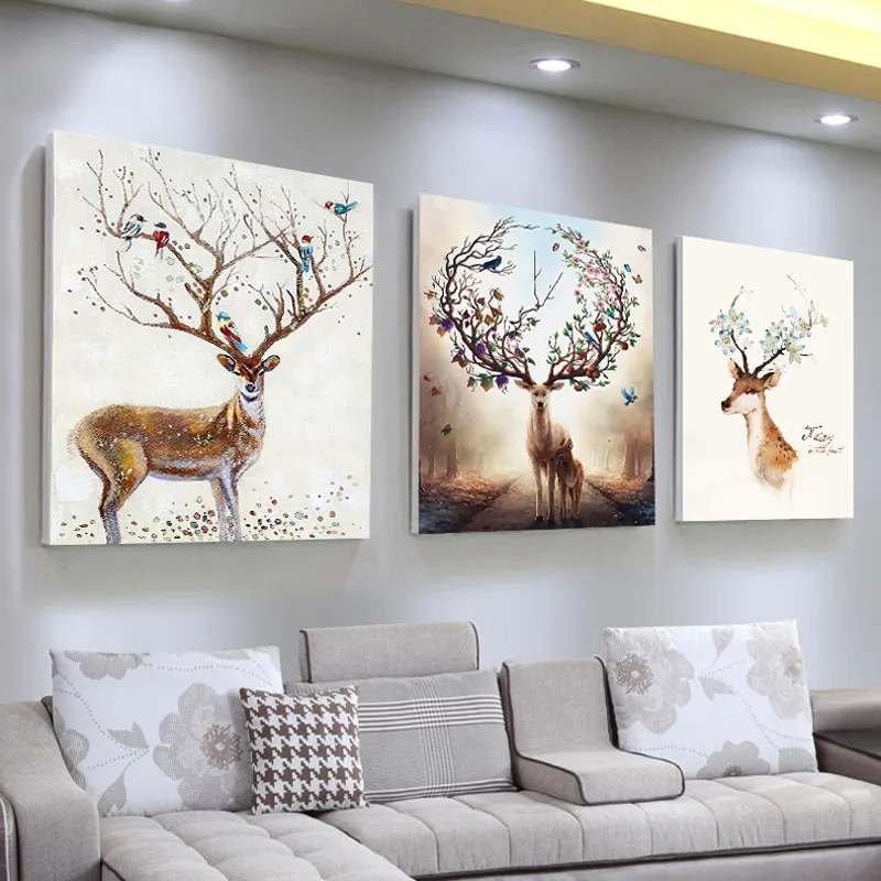 客廳無框畫壁畫軟裝推荐