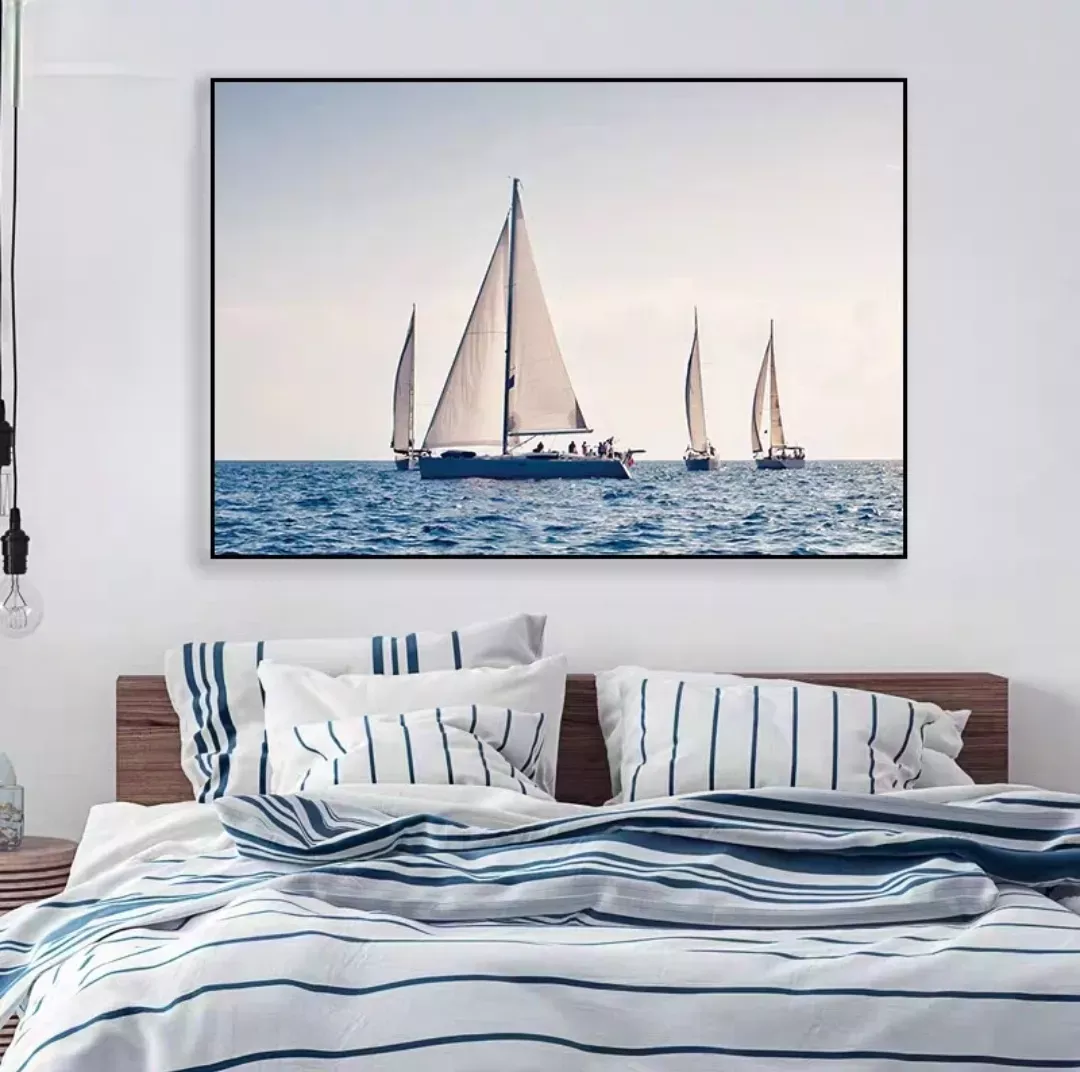 無框掛畫 | 現代壁畫單件組 | 一帆風順