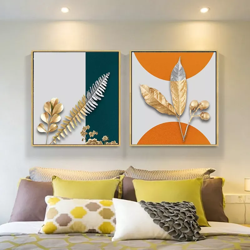 無框掛畫 | 現代壁畫二件組 | 榮華金貴