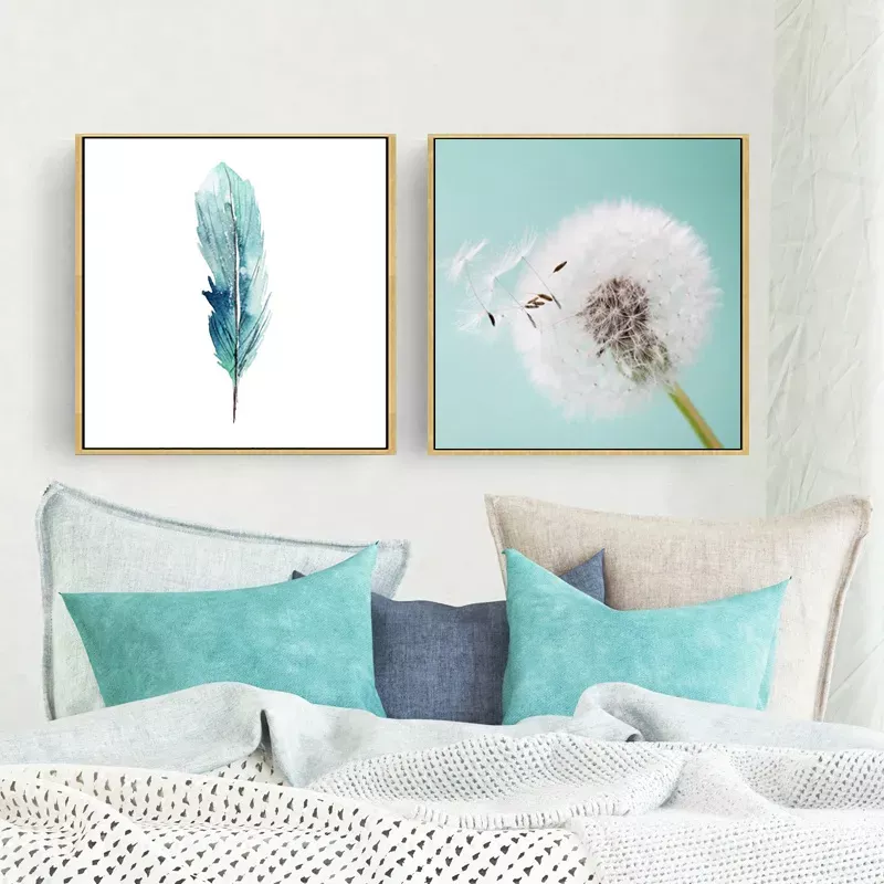 無框掛畫 | 現代壁畫二件組 | 蒲公英