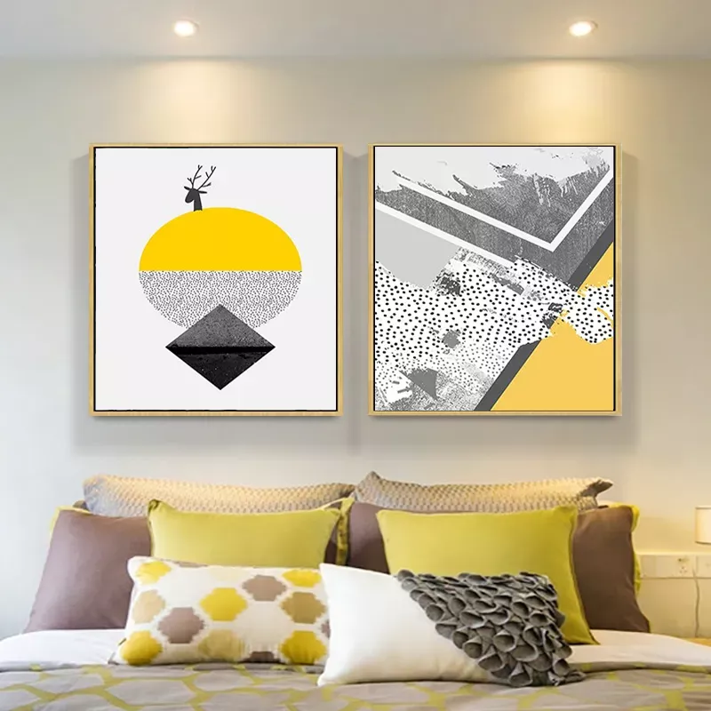 無框掛畫 | 現代壁畫二件組 | 現代