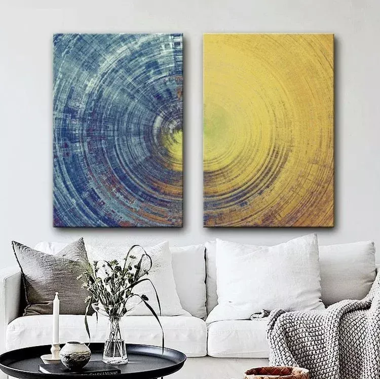 無框掛畫 | 現代壁畫二件組 | 年輪