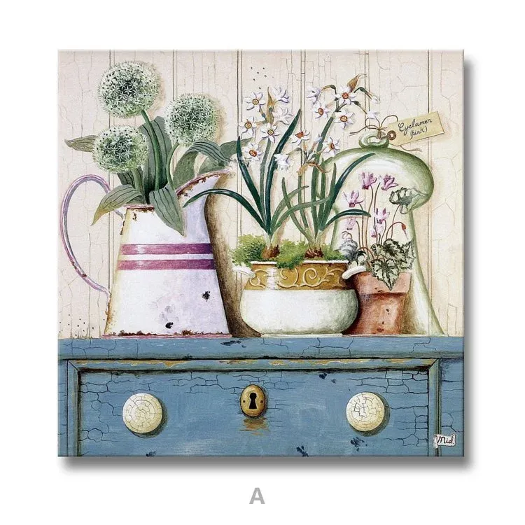 無框掛畫 | 現代壁畫單件組 | 花卉藝術 Plants art