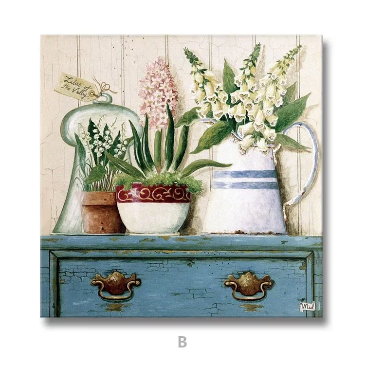 無框掛畫 | 現代壁畫單件組 | 花卉藝術 Plants art