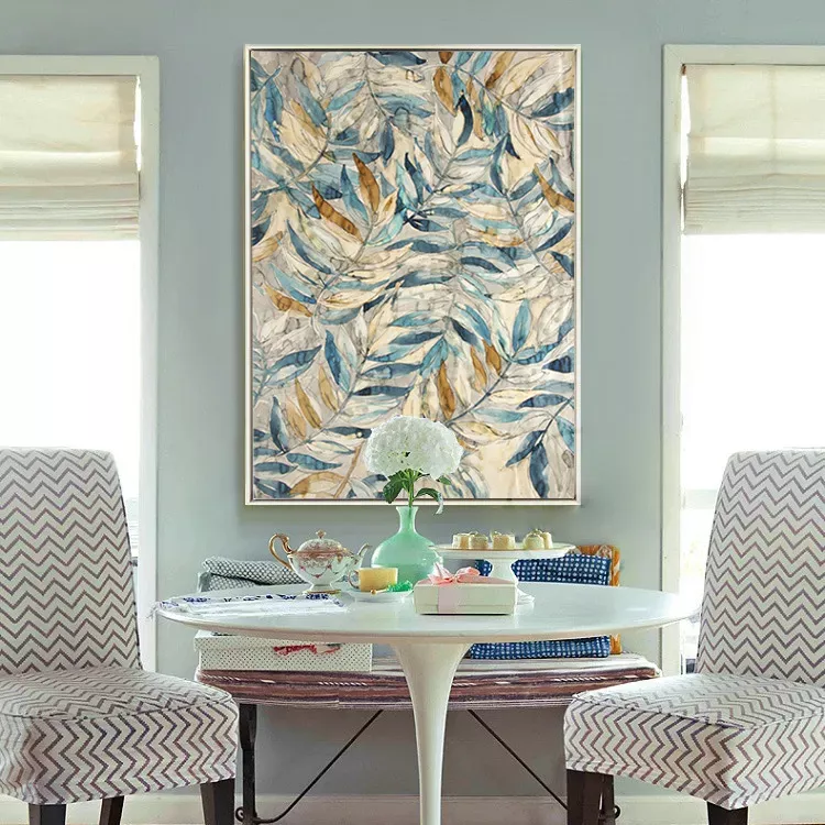 掛畫 | 壁畫 | 客廳軟裝畫作 - 抽象葉藝術(直式)