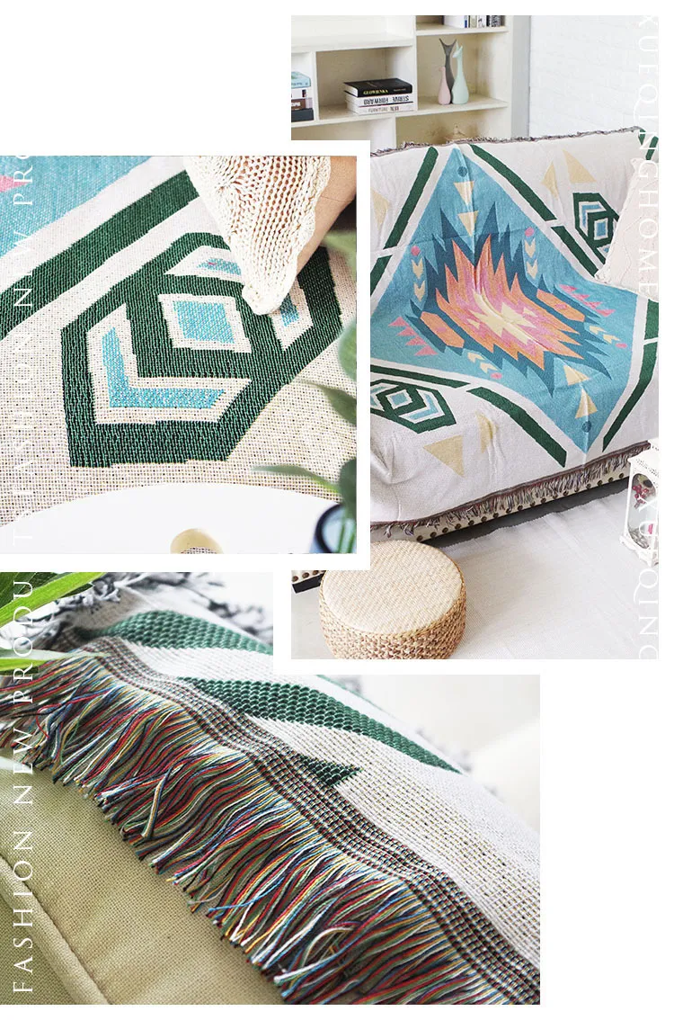 兩面蓋毯 | 俄羅斯鐘塔-流蘇毯 Weaving Blanket
