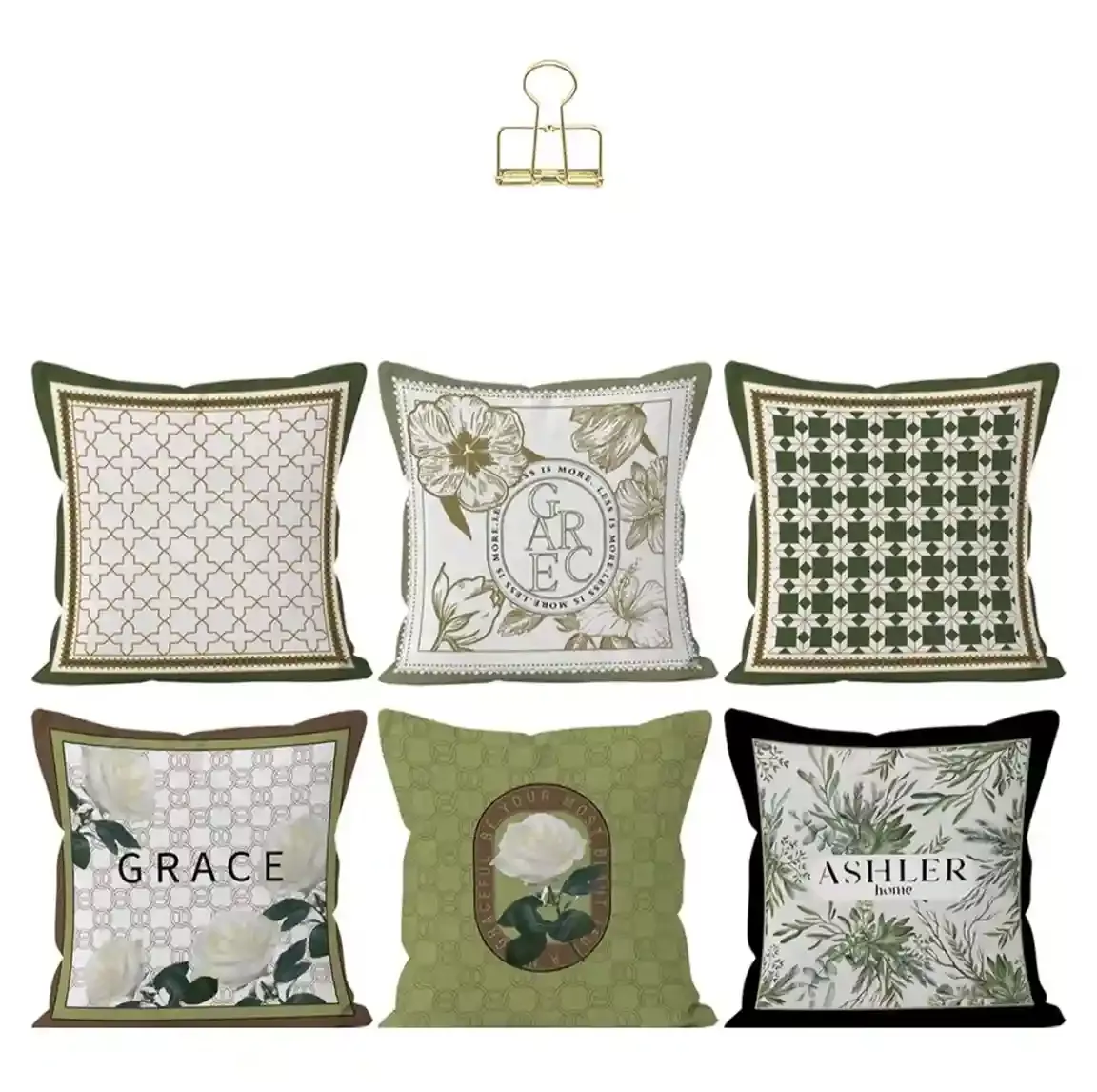 抱枕腰枕 | 暖絨抱枕-綠植典雅