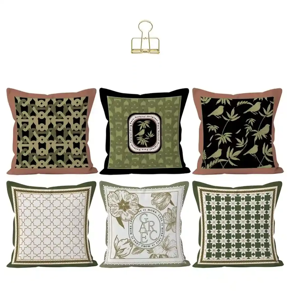 抱枕腰枕 | 暖絨抱枕-綠植典雅