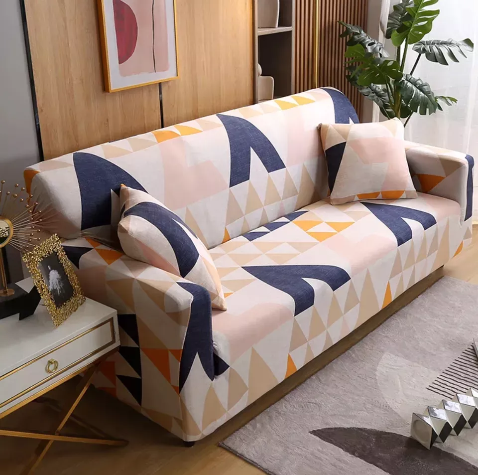 彈性沙發套-磨毛 Flexible Slipcover 彩色幾何