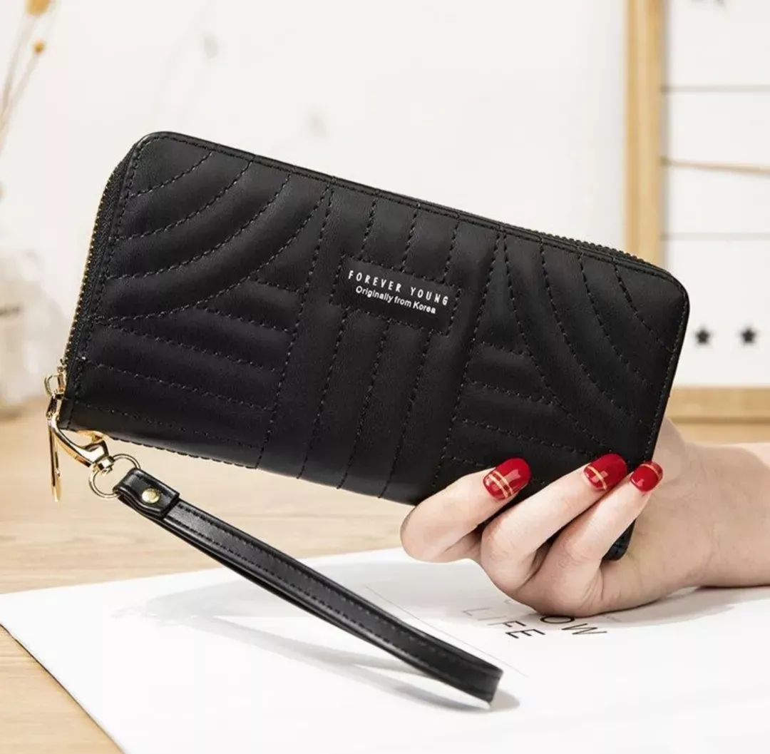 韓式時尚拉鍊長夾