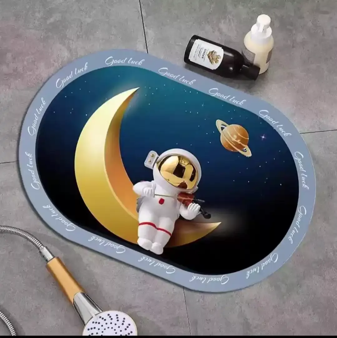 珪藻土吸水門墊-太空人