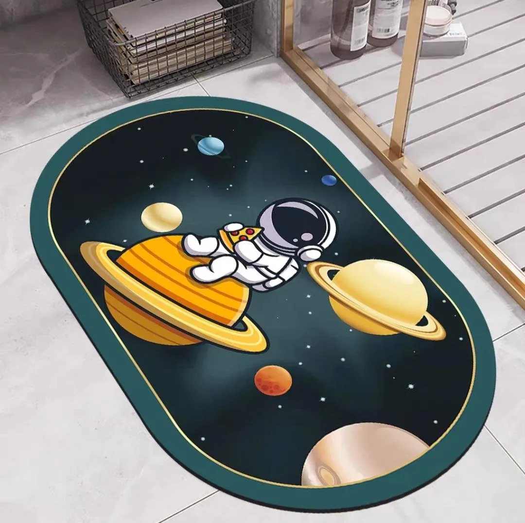 珪藻土吸水門墊-太空人