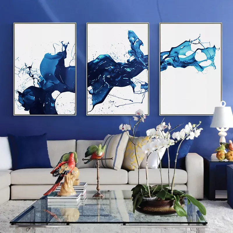 掛畫 | 壁畫 | 客廳軟裝畫作 - 潑墨藝術三幅組