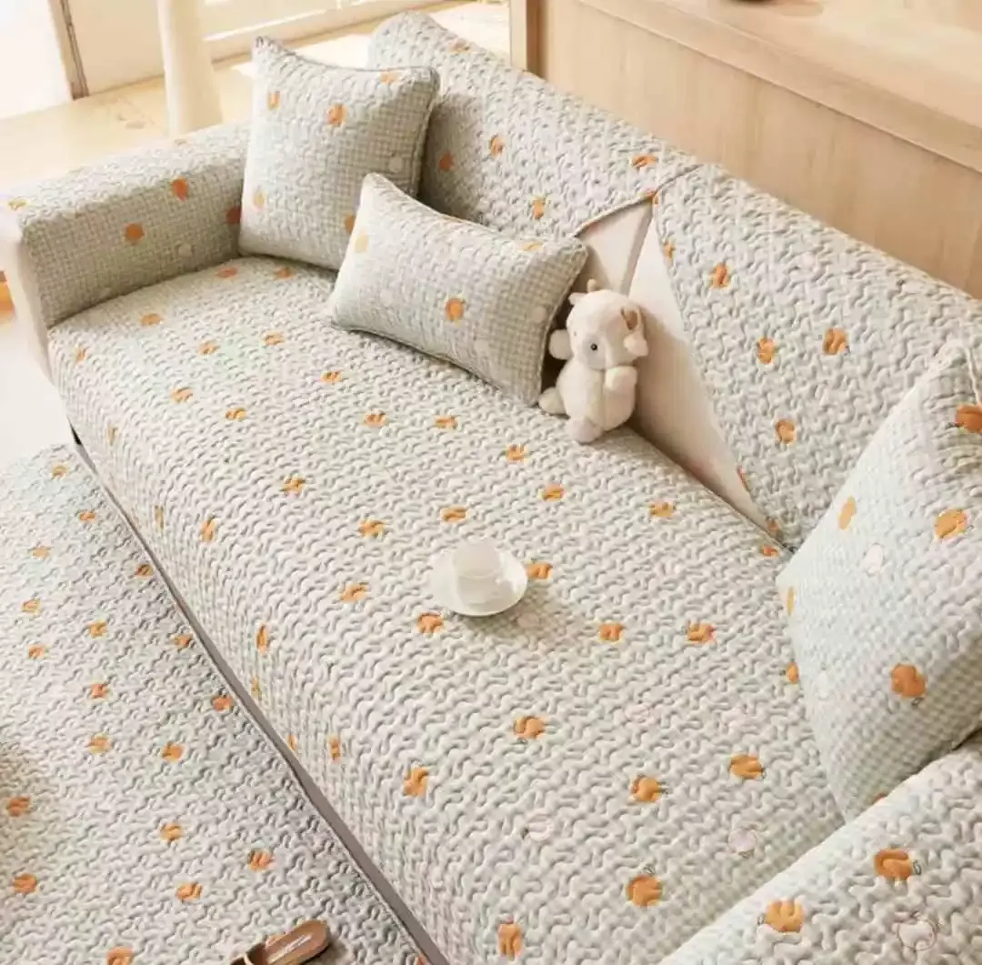 棉質沙發墊-元氣橘