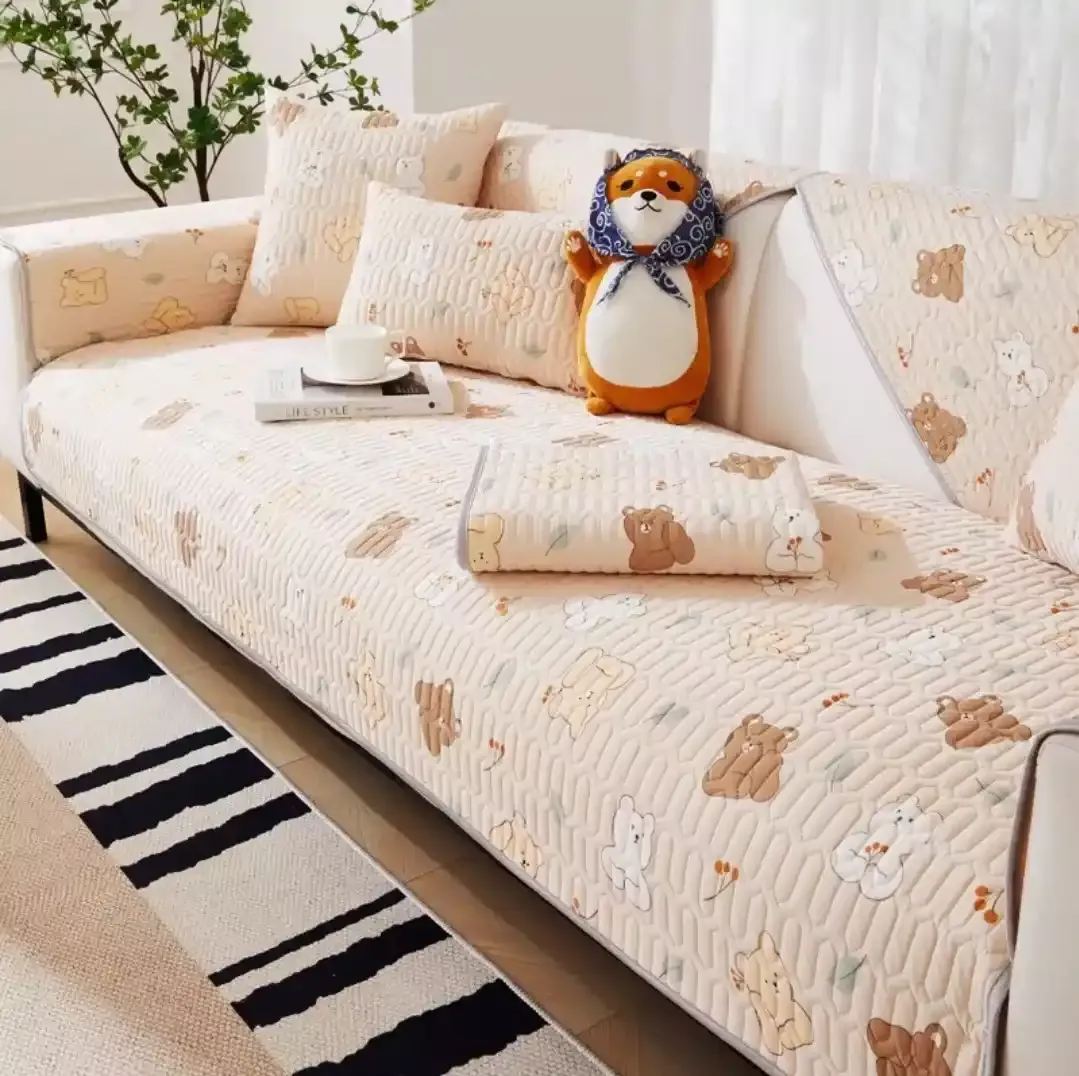 涼感乳膠沙發墊-可愛小熊