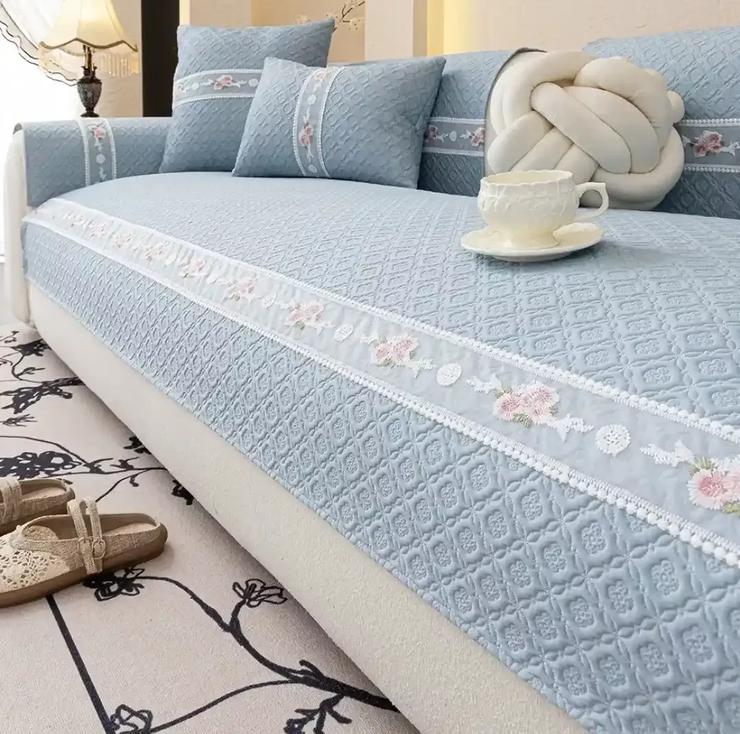 涼感沙發墊-韓式藍