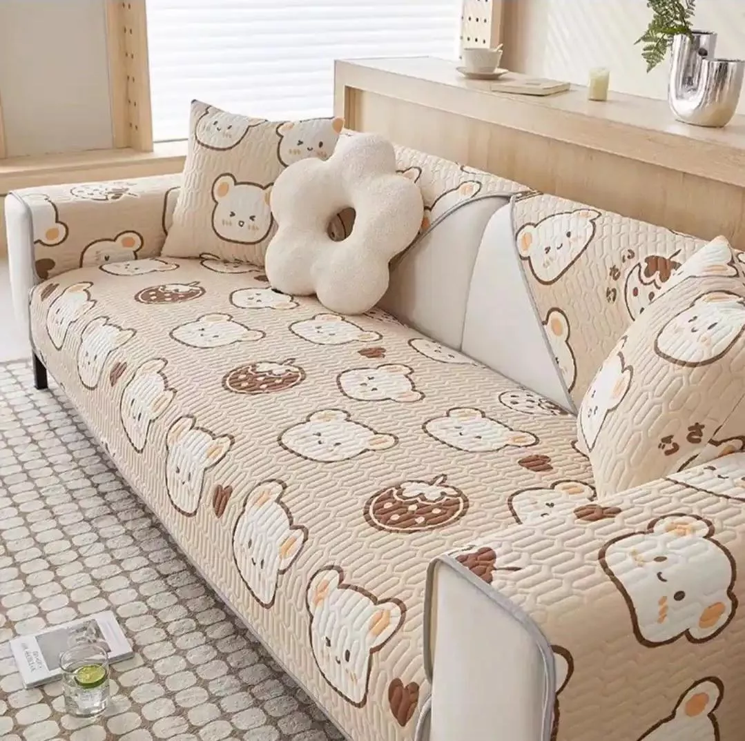 涼感乳膠沙發墊-棉花糖熊