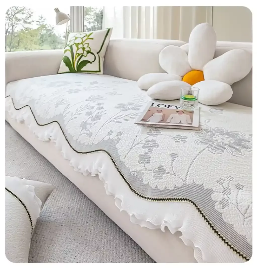 涼感沙發墊-月影灰-裙襬款（最長110x260cm