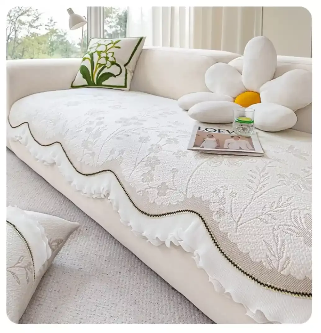 涼感沙發墊-奶茶咖-裙襬款（最長110x260cm