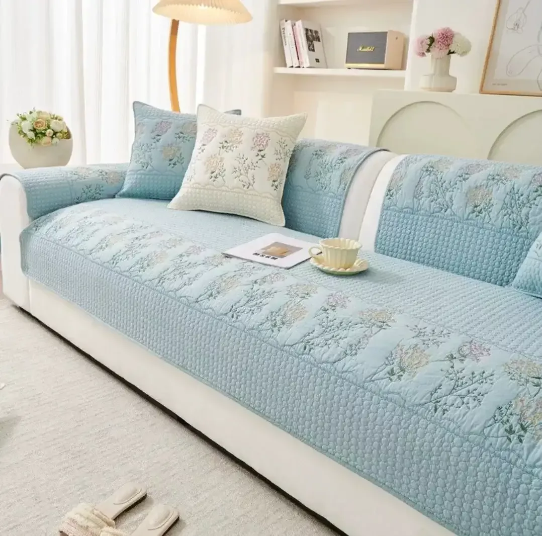 棉質沙發墊-逸仙藍