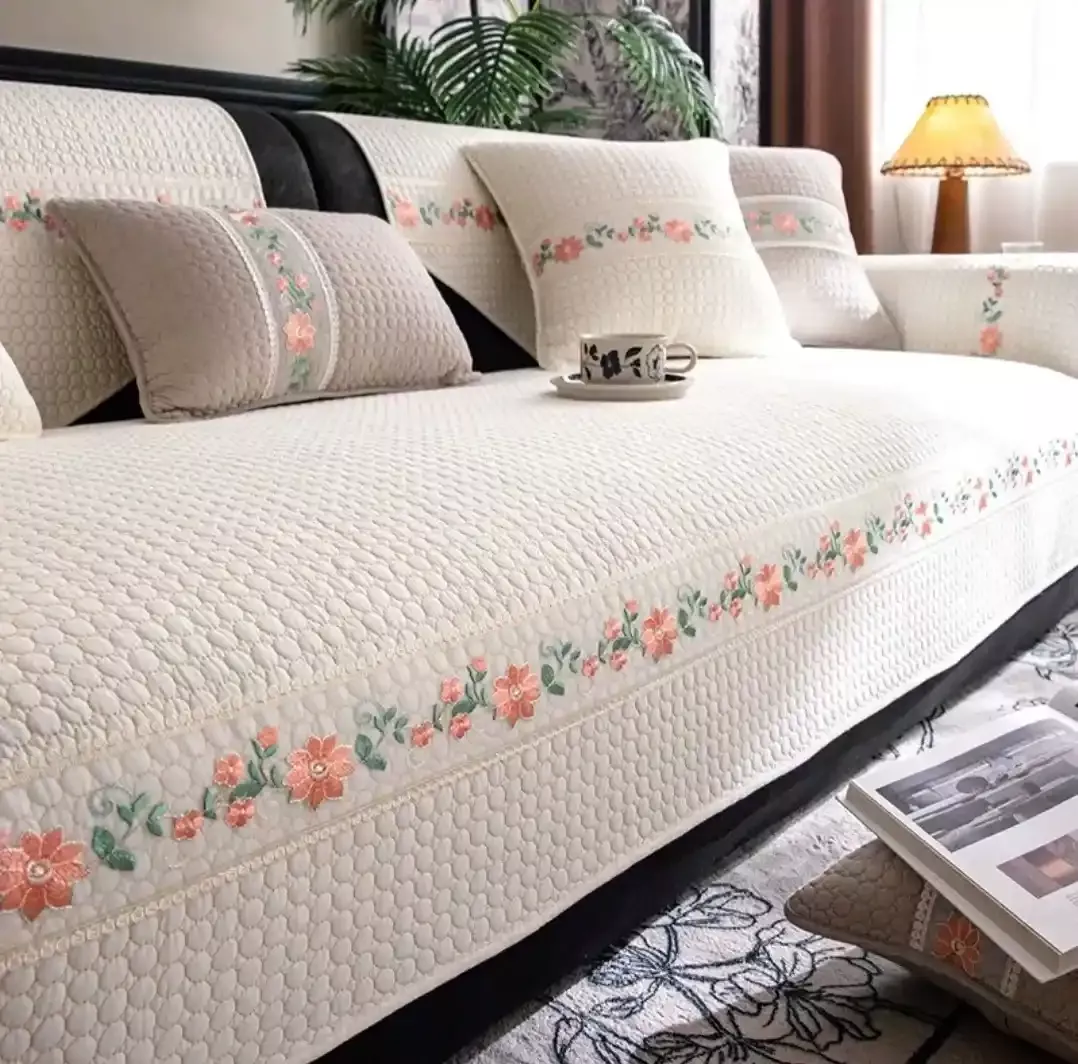 棉質沙發墊-韓系白