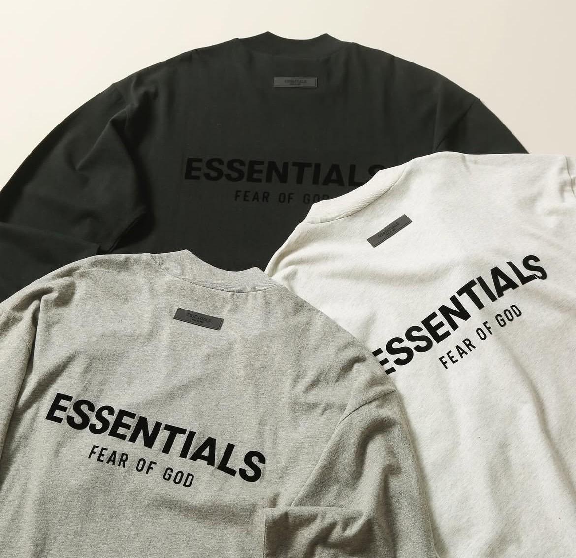 Fear Of God Essentials 22ss 前後植絨字體 Logo 薄長TEE