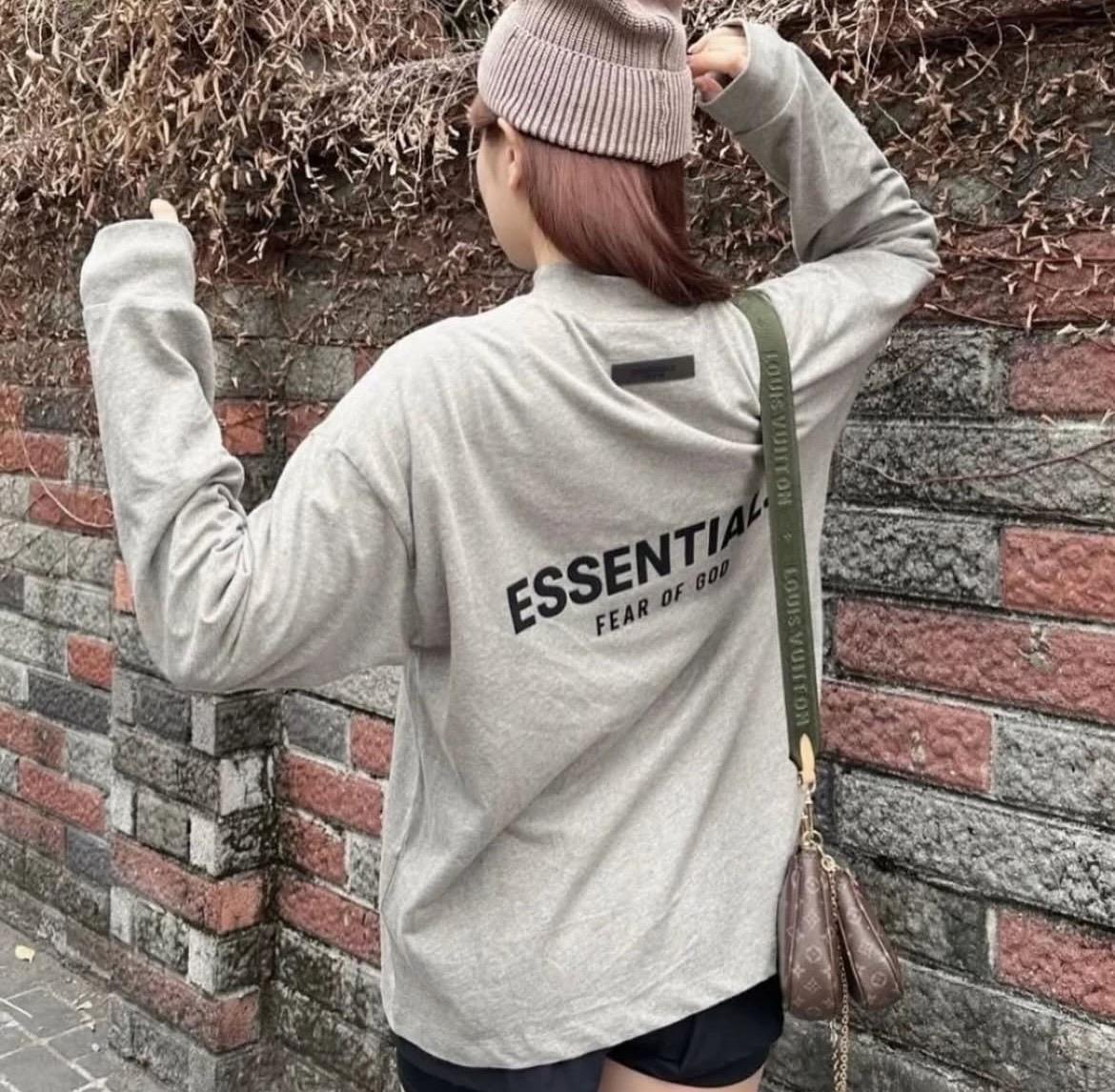 Fear Of God Essentials 22ss 前後植絨字體 Logo 薄長TEE