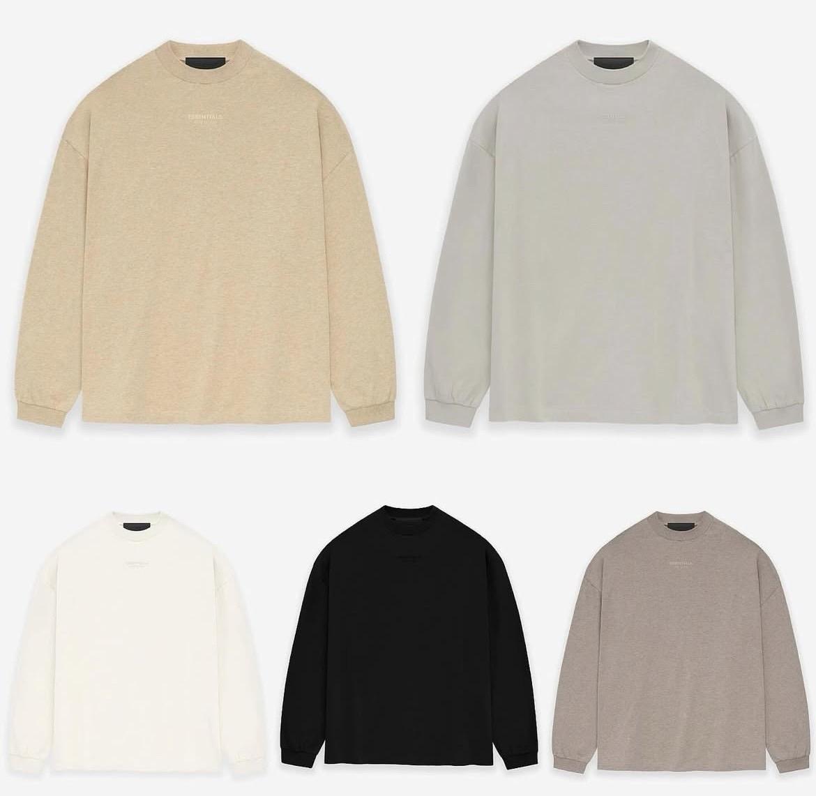 Fear Of God Essentials Logo Appliqued Cotton Jersey T-Shirt 薄長袖TEE