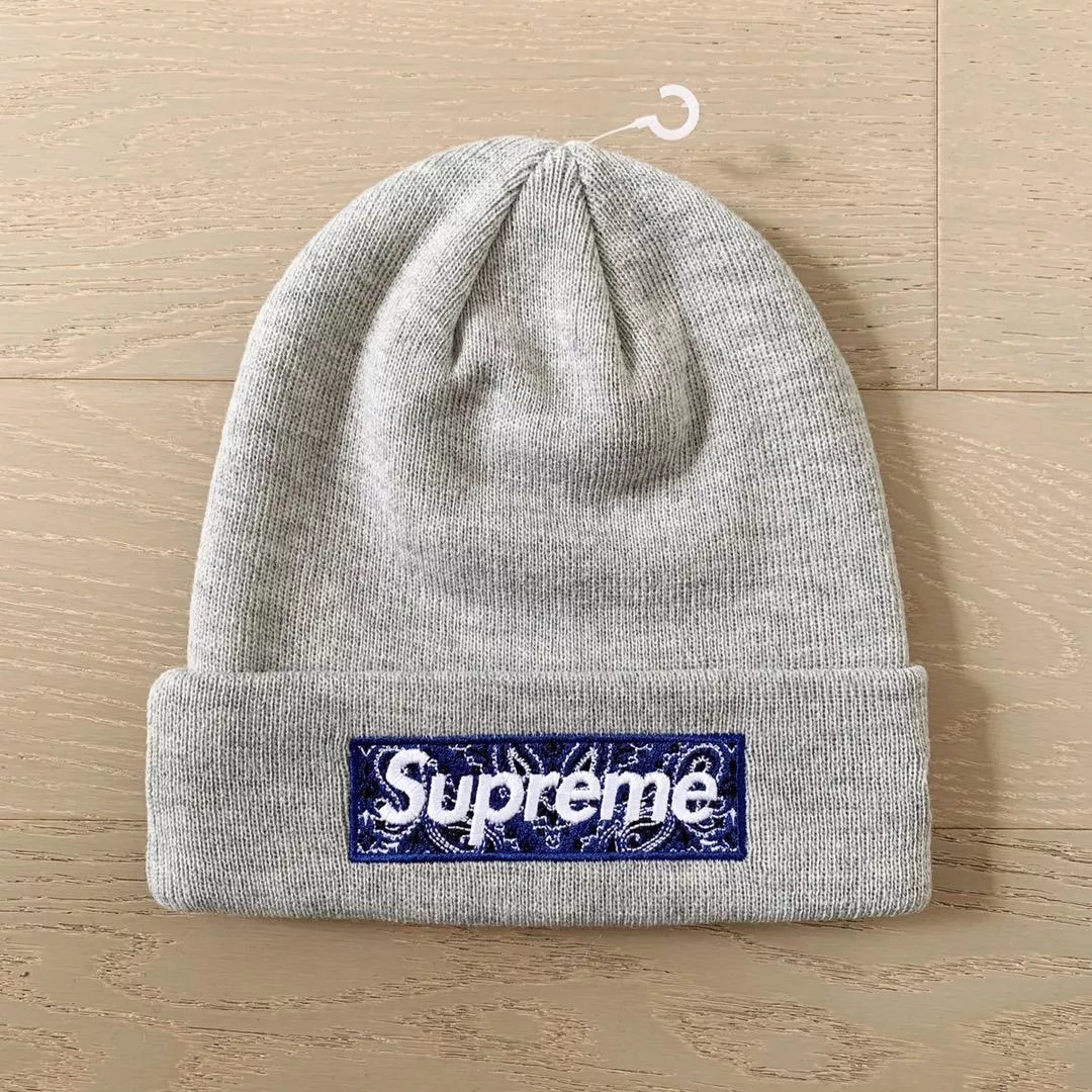 Supreme New Era Bandana Box Logo Beanie 變形蟲 毛帽