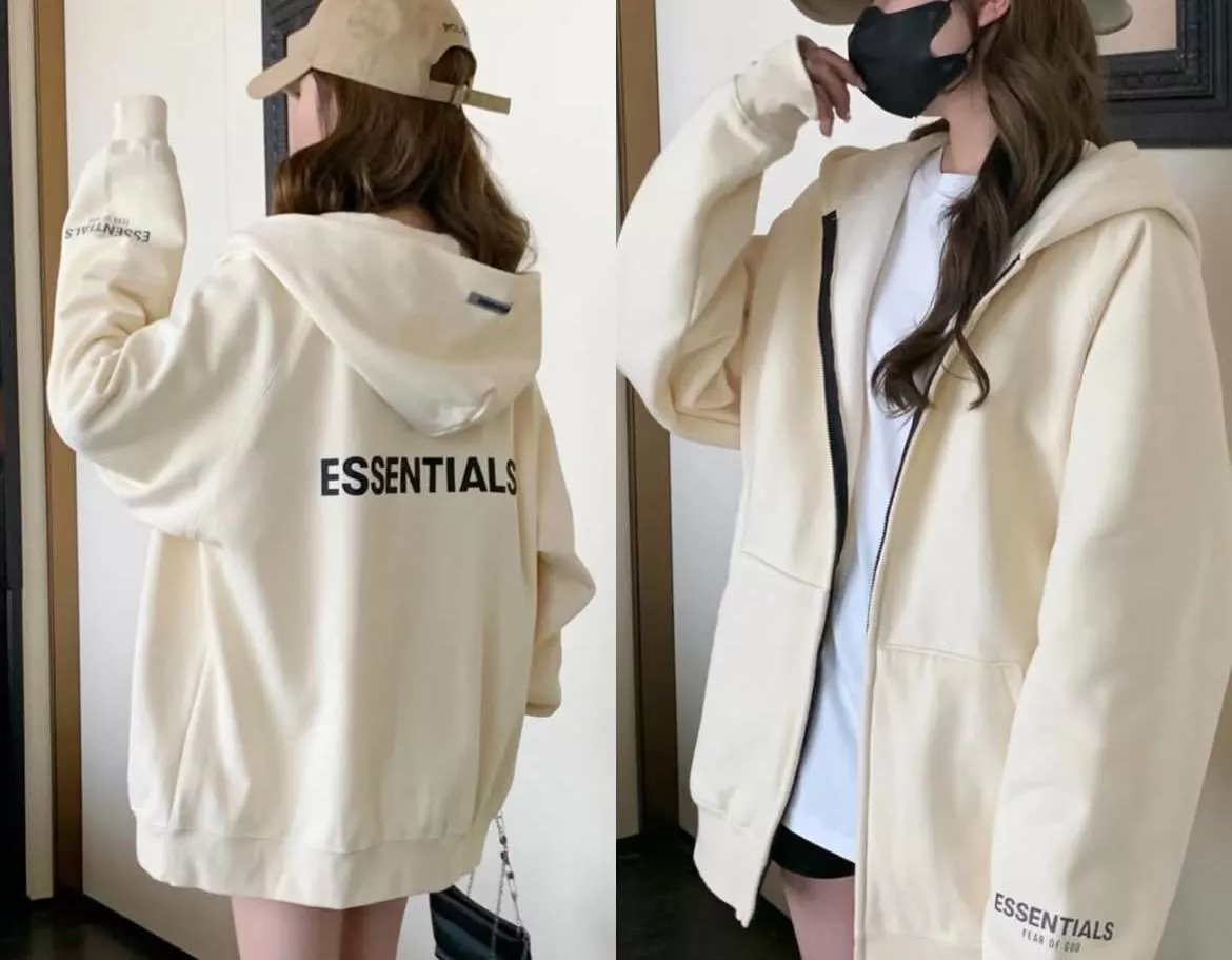 現貨 Essentials Raglan Full Zip 棉外套 奶油白