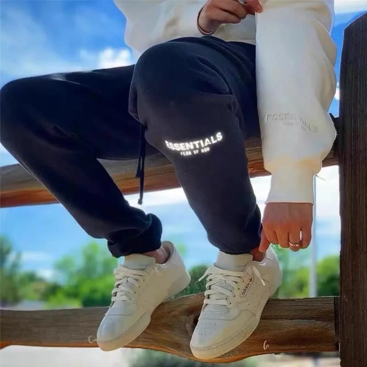 現貨 Fear of God Essentials SS21 3M反光長褲 黑色