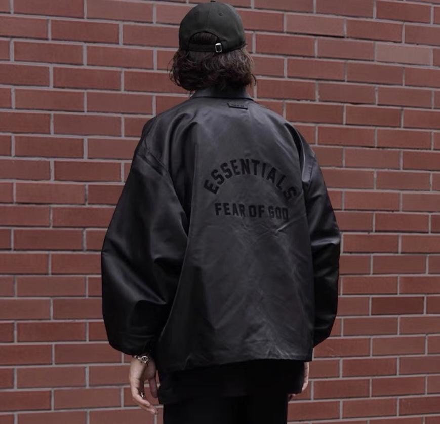 Fear Of God Essentials 23FW Black Coach Jacket 教練夾克外套