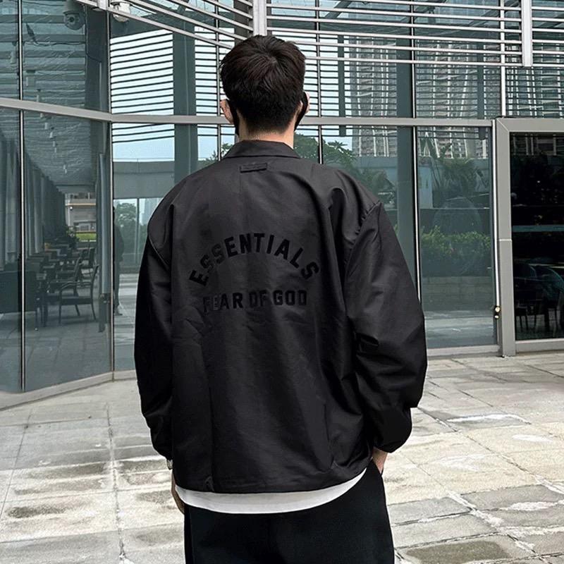 Fear Of God Essentials 23FW Black Coach Jacket 教練夾克外套