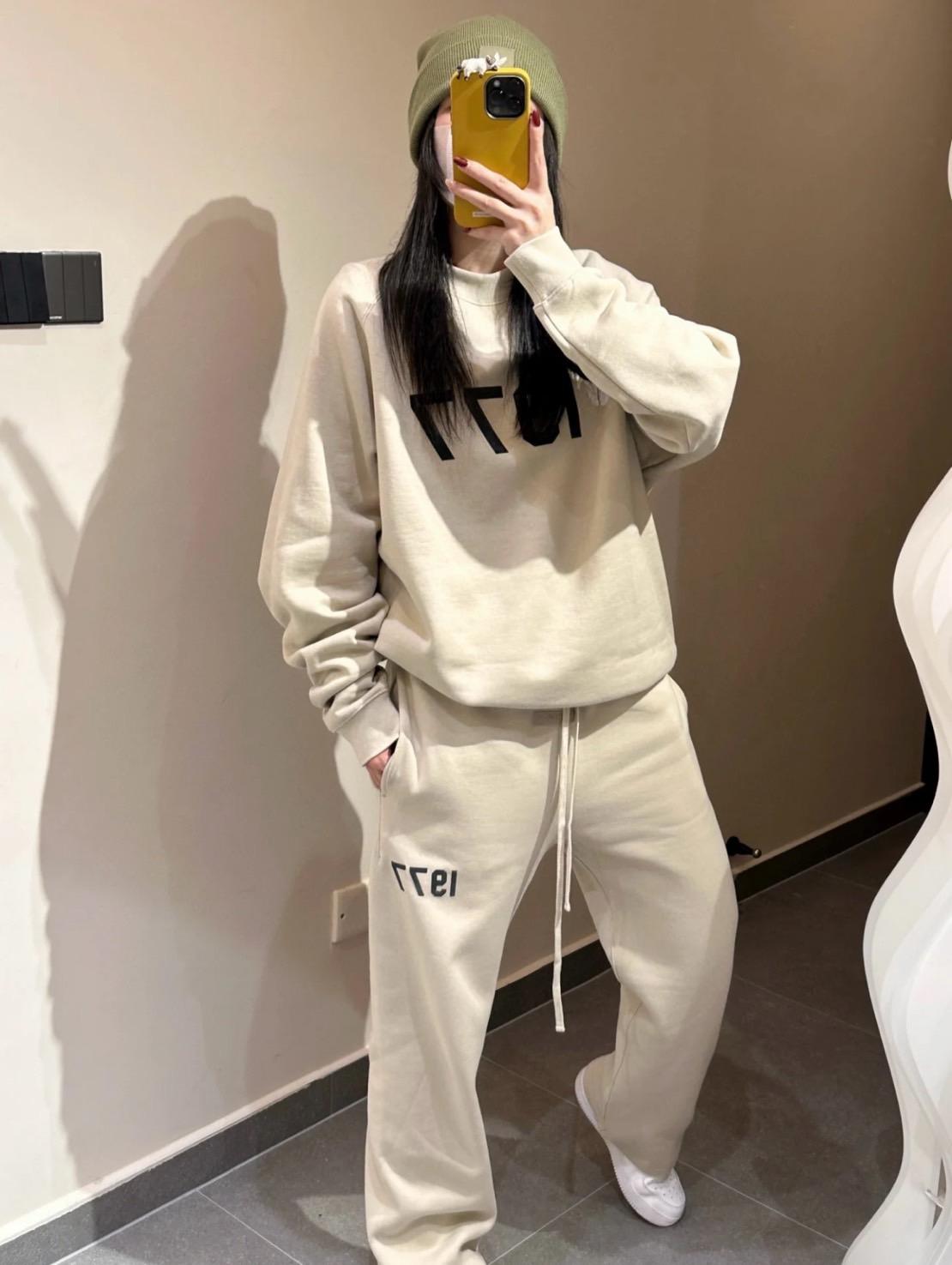 Fear of God Essentials 1977 植絨直筒長褲