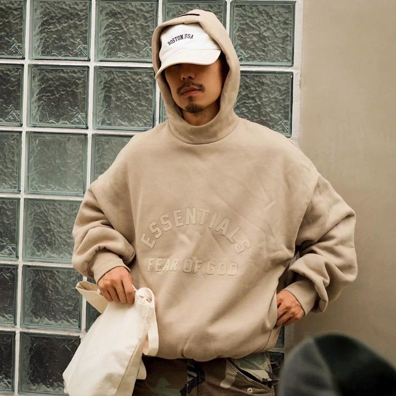 Fear Of God Essentials 23ss Hoodie Jet Black 圓弧字體帽TEE