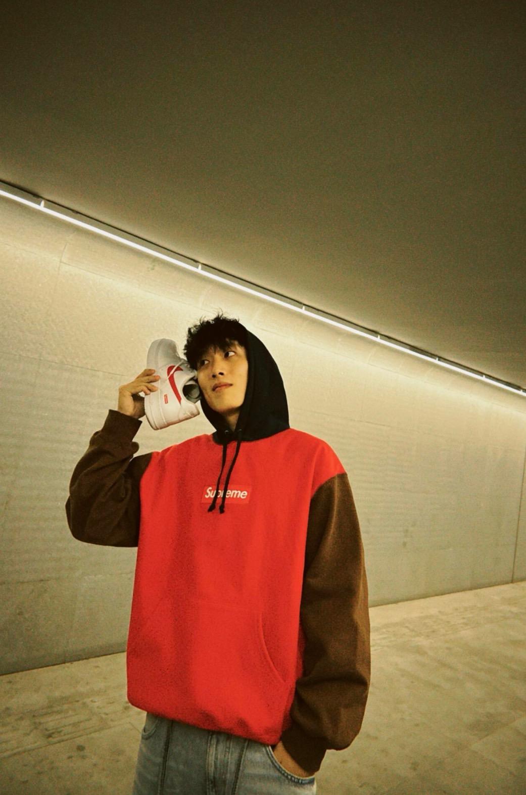 Supreme 24FW Box Logo Hooded Sweatshirt 拼接帽TEE