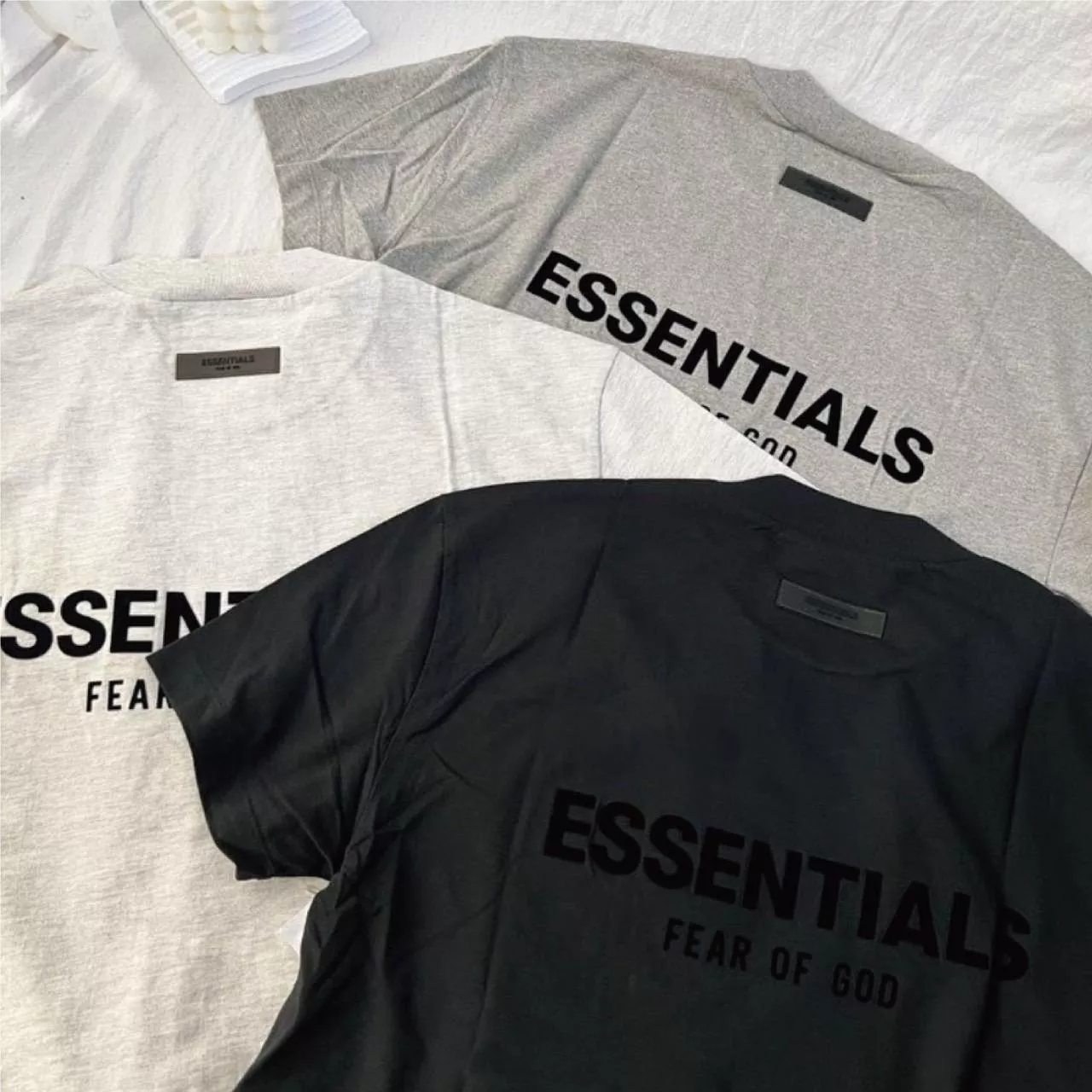 Fear Of God Essentials 22ss 前後植絨字體logo 短TEE
