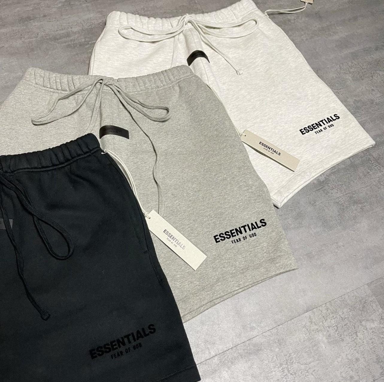 Fear of God FOG Essentials 22ss 前後植絨字體logo 短褲